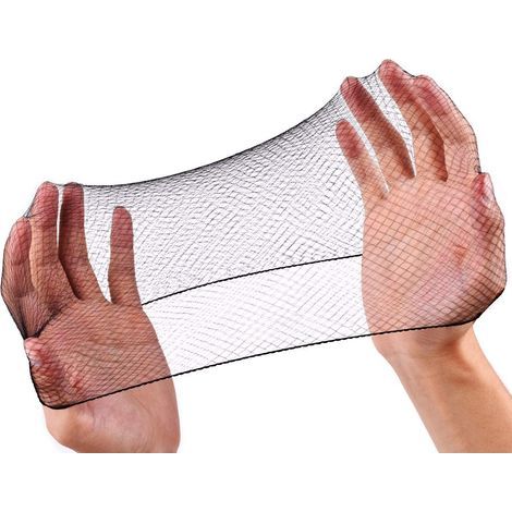 Haarnetze, 20er-Packung, 50 cm, elastisch, unsichtbar, Netzgewebe, für Haarknoten, Balletttänzerinnen, Küche und Gastronomie (schwarz) (1/5)