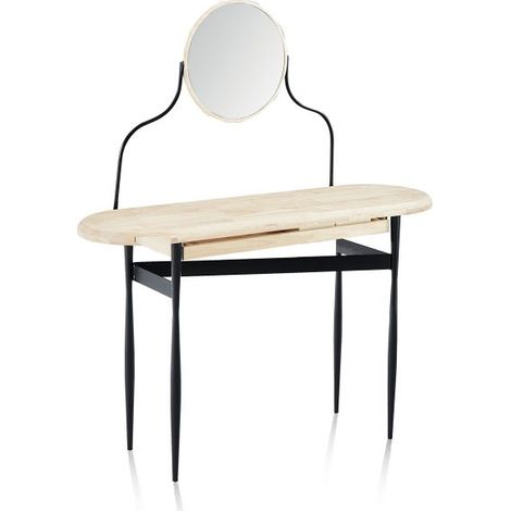 Tocador con espejo Padma Negro - Roble 40cm (ancho) x (alto) (1/5)