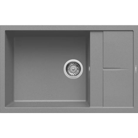 Lavello Elleci Incasso 1 vasca 78x50 Unico 310 Metaltek Grigio Titanium LMU31073