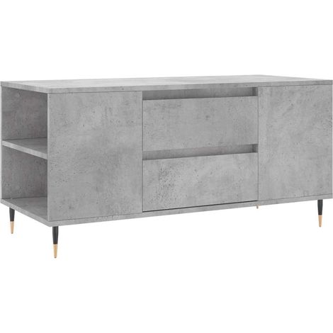 Maison Exclusive - Couchtisch Betongrau 102x44,5x50 cm Holzwerkst
