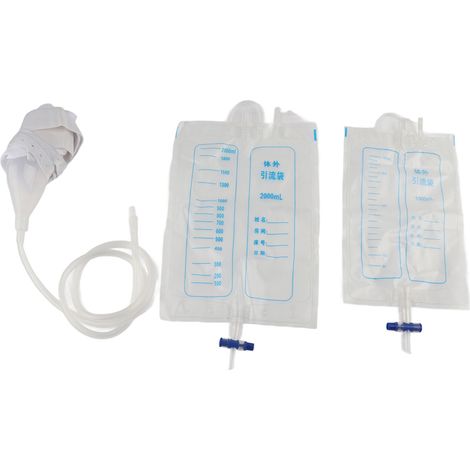 Collecteur d'urine en silicone adulte, urinoir homme/femme avec poches collectrices, type masculin (1/5)