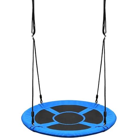 40 pouces,balançoire ronde de 100 cm , capacité de charge maximale de 300 kg , corde multibrins réglable , siège de balançoire pour enfants sûr et durable (1/4)