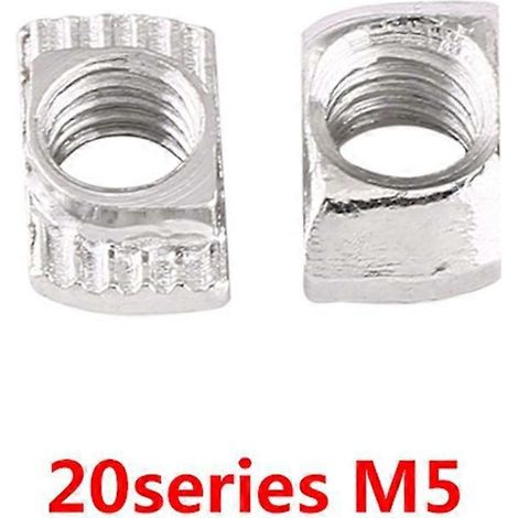 T-Nut-Hammerkopfmutter, vernickelter Kohlenstoffstahl, Befestigungselement für Aluminiumprofil (EU20 M5106)