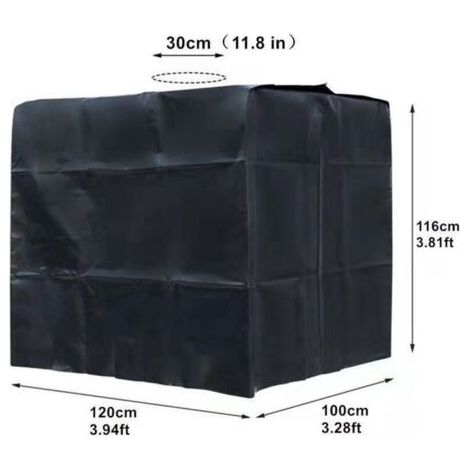 Bâche noire Anti-UV pour cuve 1000 litres Raccord et autre accessoire pour cuve de récupération d'eau (1/3)