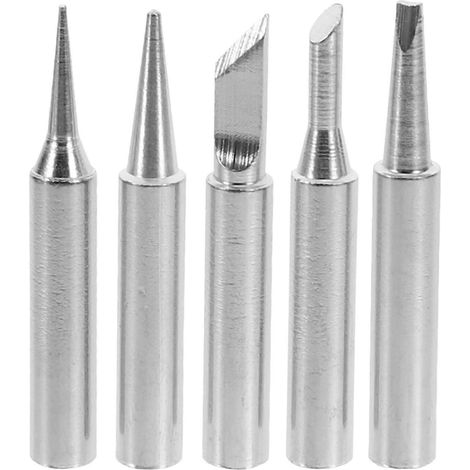 Lot de 5 pointes de rechange pour fer à souder, assortiment de pointes et accessoires de soudage