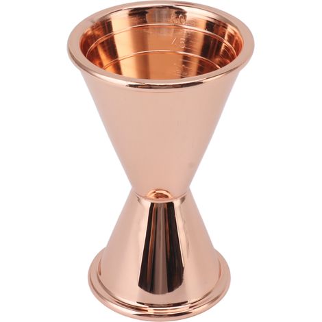 Doseur à cocktail double face en acier inoxydable, plaqué cuivre, pour bar et fêtes à la maison (1/5)