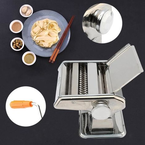 Machine à Pâtes - Manuelle - Acier Inoxydable - Pratique - Réglable (1/4)
