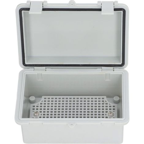 Boîtier électrique étanche IP67 Boîtier électrique Extérieur Boîte de Jonction avec Couvercle à Charnière Pince en Plastique pour Bricolage Gris (1/5)