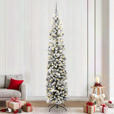 vidaXL Árbol de Navidad artificial Verde y blanco 240 cm (1/5)