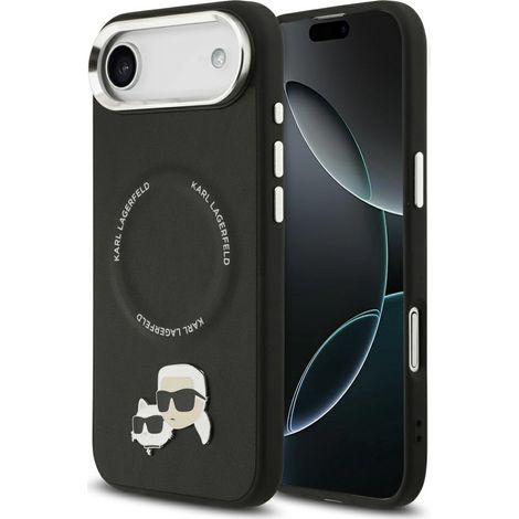 Karl Lagerfeld Karl & Choupette Pins MagSafe Hülle für iPhone Air Schwarz (1/5)