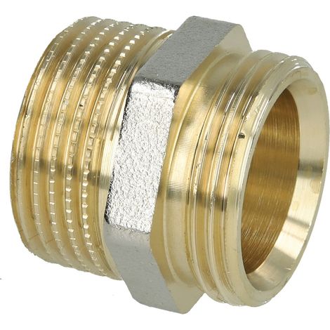 Accouplement laiton extérieur nickelé eurocône 1'' FM x 1'' FM