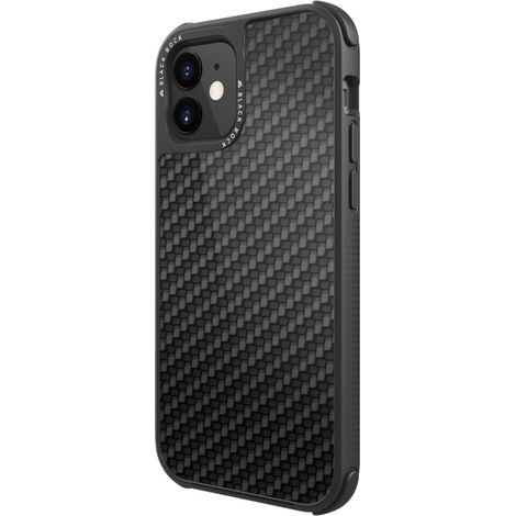 Black Rock Robusta cover in vero carbonio per Apple iPhone 12 Mini nera