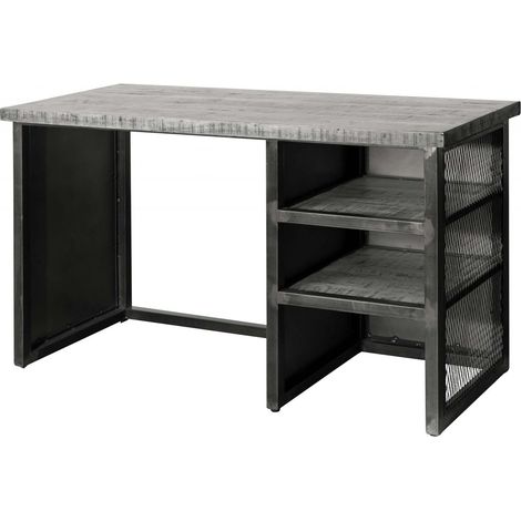 Schreibtisch Mango 122x52x76 grau lackiert HEAVY INDUSTRY 157 (1/3)