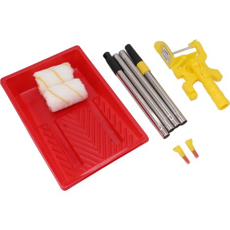 Rouleau de peinture avec bac et rallonge - Kit pinceau rouleau maniable pour murs et plafonds (1/5)