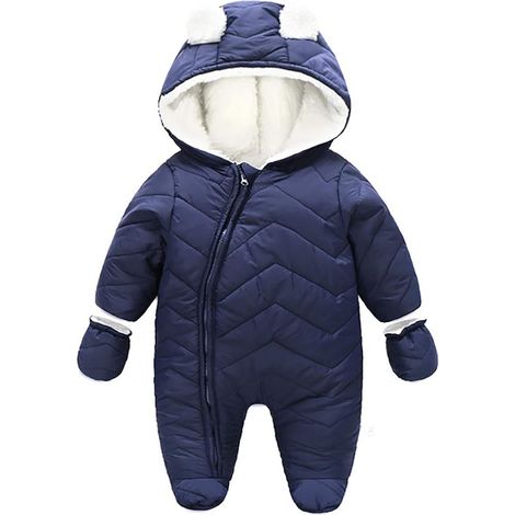 Combinaison de neige pour bébé garçon et fille, vêtements d'hiver pour nouveau-né, veste à capuche, combinaison pour tout-petit (1/5)