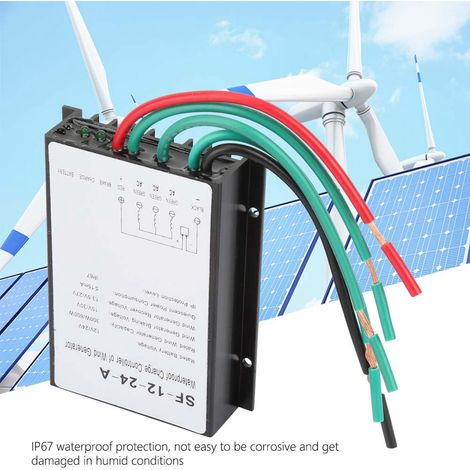 Contrôleur régulateur de charge étanche 12V/24V 300W/600W pour turbine éolienne (1/5)