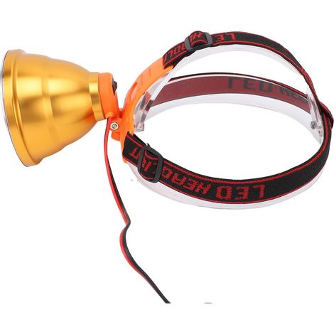 Lampe Frontale LED sans Fil, Construction ABS, Super Lumineuse 500 W avec éclairage de 2 600 Pieds, Idéale pour le Camping et la Randonnée