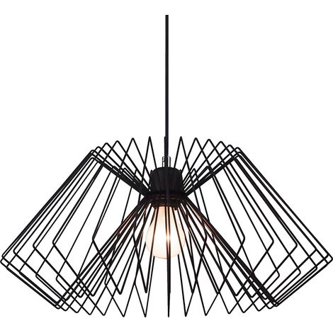 Lámpara colgante moderna de metal negro trenzado con cable ajustable Ø50 Spider (1/4)