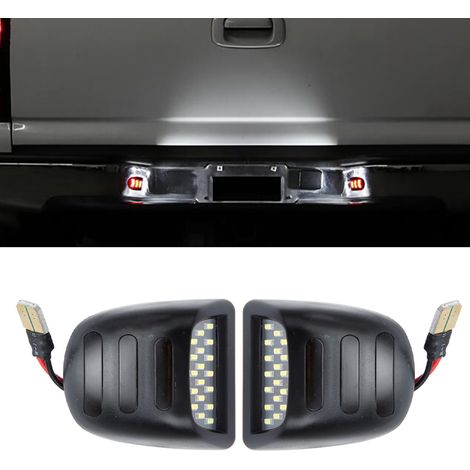 Plaques d'immatriculation LED 12V pour Chevy Silverado 1500 1999-2013, éclairage de plaque numéro blanc, paire de lampes de plaque d'auto (1/5)