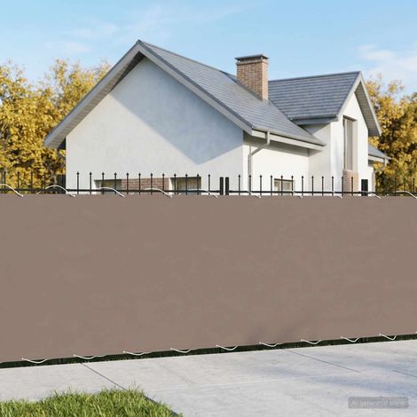 Brise-vue pour Balcon Écran de Confidentialité Polyester PU Taupe 1,5 x 25 m - PANGIVO (1/5)