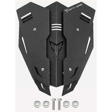 Kit de déflecteur de pare-brise en aluminium Mtkracing compatible avec les modèles Yamaha MT-03 (2021-2022) et MT-25 (MT-25), noir. (1/5)