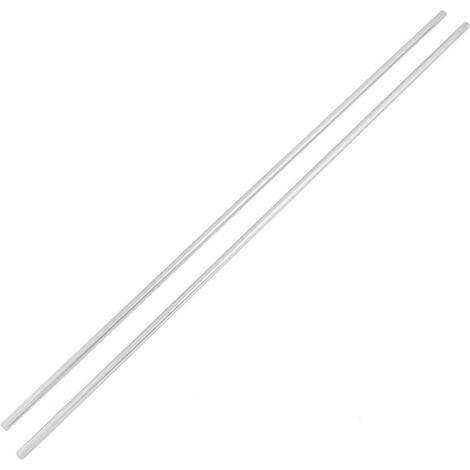 2 tiges linéaires en acier inoxydable, axe cylindrique droit rond Ø8mm x 600mm (1/5)