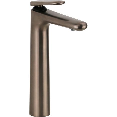 Miscelatore monocomando lavabo alto PVD Satin PLatinum con piletta di scarico clic-clac Paini Stone 95P7211LLSR  PVD Satin Platinum