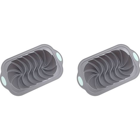 Molde de silicona para pan con diseño nórdico 2X, molde clásico acanalado para tostadas, marco de metal reforzado, molde seguro para hornear, B