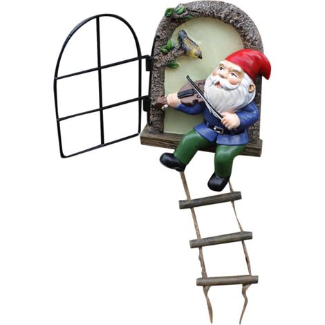 Figurine de GNOME Mignon en Résine pour Jardin et Extérieur Décoration de Jardin Compacte Statue de GNOME Artisanale Lumineuse Accessoire Décoratif de Pelouse (1/5)