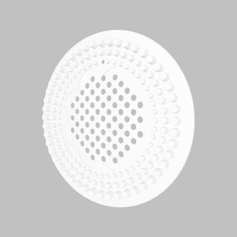 Filtre d'évier de cuisine, filtre à cheveux d'égout de piscine, couvercle de vidange de sol à pression anti-blocage et résistant aux odeurs pour salle de bain (Blanc)