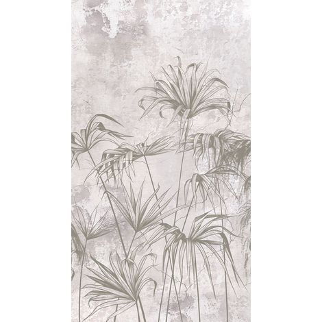 papier peint panoramique plantes tropicales gris  - Sanders & Sanders (1/3)