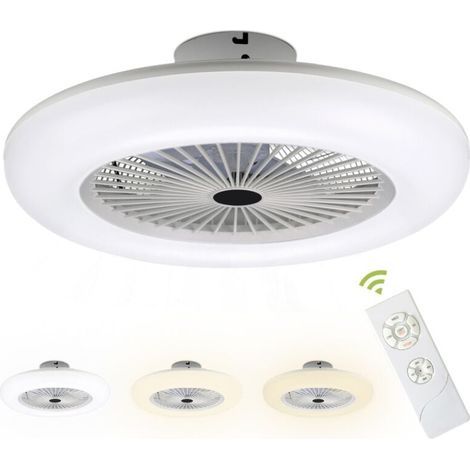 Deckenventilator mit Fernbedienung, ultraleise Deckenleuchte für Wohnzimmer, Restaurant, Schlafzimmer, 3 Farben (1/4)