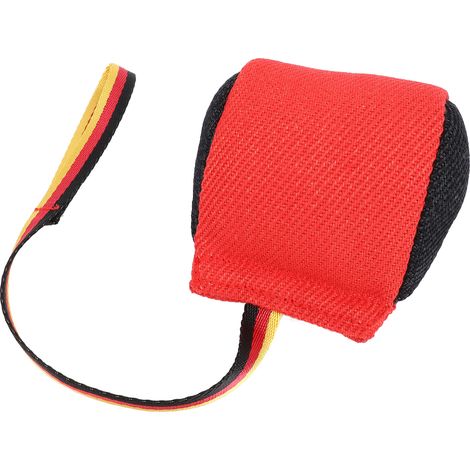 Balle d'entraînement pour chien, jouet interactif en corde résistant aux morsures, réduit l'anxiété, jouet à tirer et à lancer pour l'intérieur et l'extérieur, rouge et noir. (1/5)