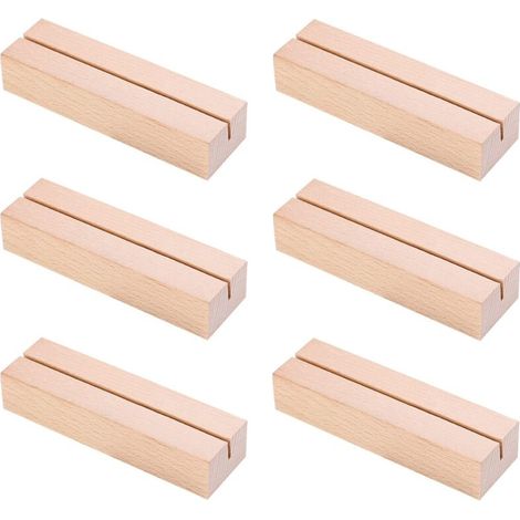 [JAMAIS UTILISÉ]Porte Carte Bois, 6 Pièces Porte Menu Mariage en Support Stabil Porte Photo Mariage Comme Décoration (6 Pièces) (1/4)