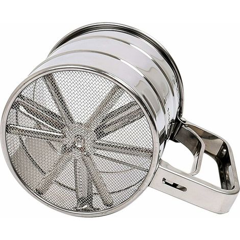 Setaccio in acciaio inox per farina, ideale per zucchero a velo e cacao. (1/5)