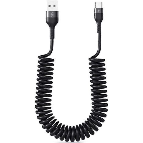 Câble de charge USB A vers USB C pour téléphone, câble de type C avec cordon extensible, câble de charge de remplacement Hwy (1/5)