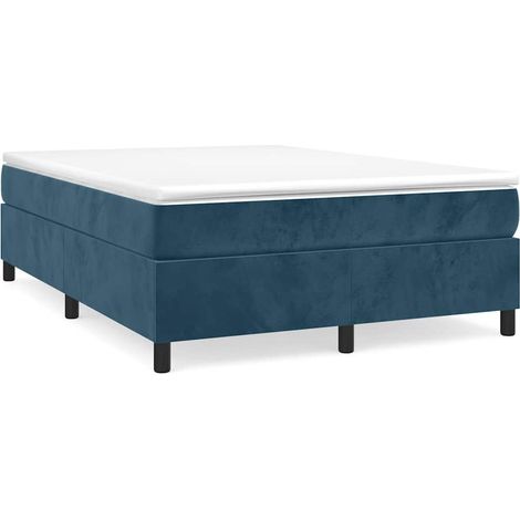 Maison Exclusive - Boxspringbettgestell Dunkelblau 140x200 cm Sam (1/5)