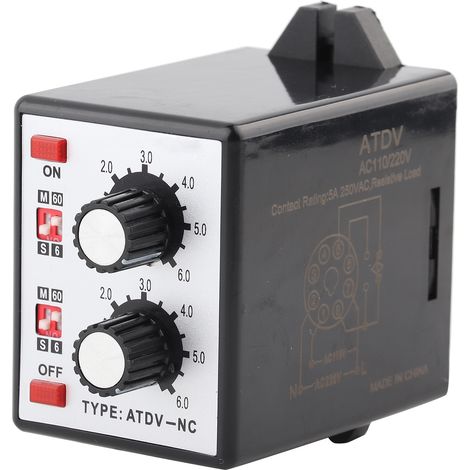 Relè timer doppio da 5 A, on/off, per casa e fabbrica