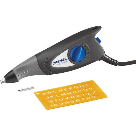 Macchina per incisione rotativa da 120 Volt con stencil - Perfetta per personalizzare e incidere pelle, metallo, vetro e legno, nera, modello 290-01