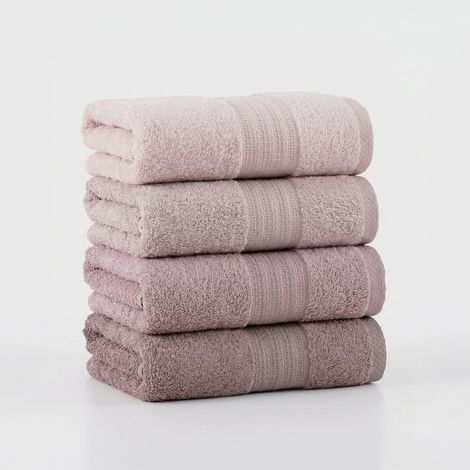 Set di 4 asciugamani da mano - 50 x 85 cm - Polvere (1/2)