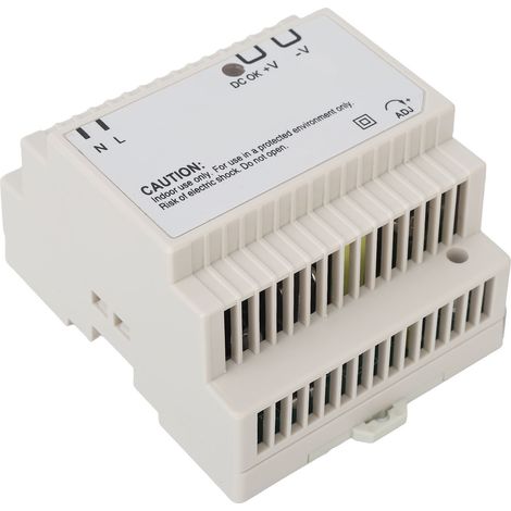 Convertisseur de tension 60 W, transformateur pour montage sur rail DIN, régulateur de puissance industriel, entrée 100-240 V, 12 V (1/5)