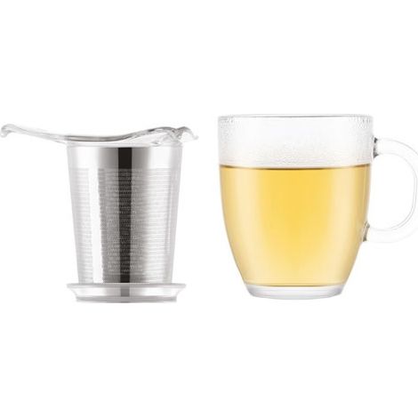 Tasse aus Glas getränkt 0,35 l Edelstahlfilter - Bodum