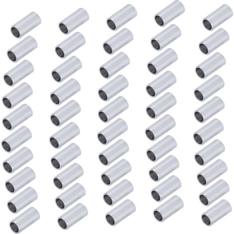 Entretoise ronde en aluminium, non filetée, joint plat en alliage d'aluminium, diamètre extérieur 4 mm, longueur 10 mm (1/5)