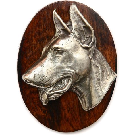 Doberman, Dobermann III - broche para exposición canina, clip para número de salida, pin para perro de Art-Dog (1/4)
