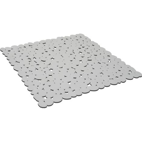 Tappeto doccia grigio quadrato antiscivolo pvc sassi mod. Bali