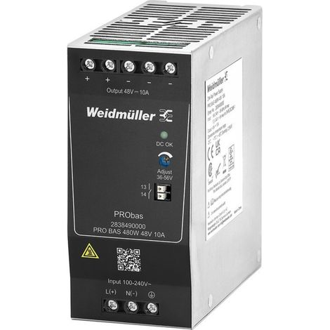 Weidmüller Stromversorgung PRO BAS 48V DC 10A 480W Schraubanschluss
