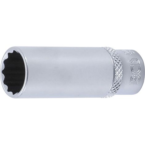 BGS Steckschlüssel-Einsatz Zwölfkant tief Antrieb Innenvierkant 6,3 mm (1/4") SW 13 mm - 10713 (1/4)