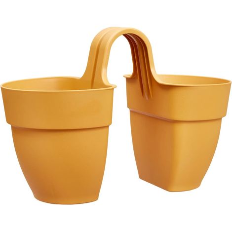 elho® Vibia campana Geländertopf Flower Twin Honiggelb 21 cm - Kunststoff (1/5)