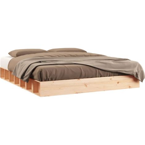 vidaXL Bettgestell 150x200 cm Sehr groß Massivholz