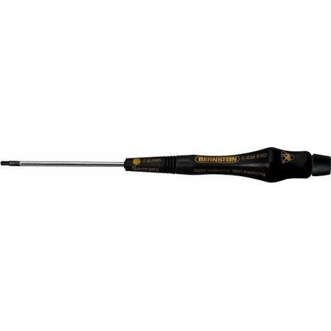 BERNSTEIN Tools for Electronics ESD Cacciavite a esagono interno Dimensione chiave (metrica): 0.9 mm Lunghezza della la